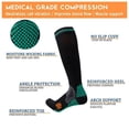 thumbnail image 3 of Calcetines deportivos profesionales de compresión para hombre, adecuados para béisbol, 3 of 5