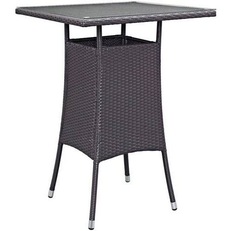 Convene Small Square Outdoor Patio Bar Table - Espresso - Modway