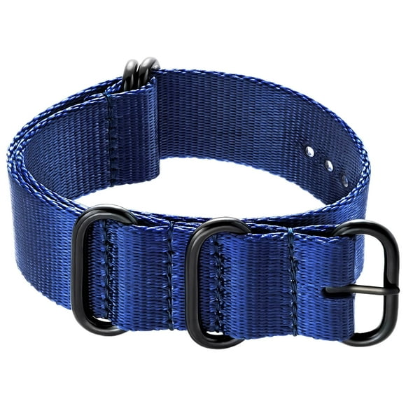 Ritche 18mm Blue Military Ballistic Nylon Strap With Black Heavy Buckle Compatible with Timex Weekender Watch Band, Valentine's day gifts for him or her