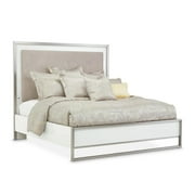 Michael Amini Marquee Modern Eastern King Panel Bed in Cloud White