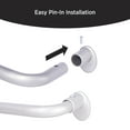 thumbnail image 4 of Eclipse Complete Blackout Room Darkening Adjustable Length Wrap Around Curtain Rod, 28-48 in., 5/8 in., Diameter, Silver, 4 of 7