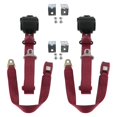 thumbnail image 1 of Burgandy Retractable Bucket Seat Belt Kit with Bracketry for 1928-1932 Early Cars Standard 3 Point - 2 Belts, 1 of 1