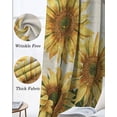thumbnail image 3 of Sunflowers Blackout Curtains for Bedroom Living Room Darkening Curtains 54 Inch Long Farmhouse Retro Butterfly Beige Yellow Short Curtain for Small Window Treatment Insulated Grommet Drapes 42"x54"x2, 3 of 9