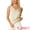 Beige, variant on DARING DIVA Women's Satin Tank Top Silky Basic V Neck Sleeveless Blouse S White