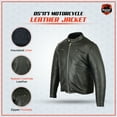 thumbnail image 2 of Daniel Smart Mens Leather Motorcycle Jacket Sporty Cruiser Leather Mens Jacket, 2 of 7