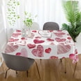 thumbnail image 6 of GZHJMY Valentine's Day Love Heart Tablecloth, Rectangle Waterproof Washable Polyester Table Cover for Picnic Dinner Holiday Party Decor, 60 x 120 Inch, 6 of 7