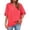 Red, variant on Bxsruta Cotton Linen Embroidered V Neck Blouse Casual Loose Short Sleeve Pullover Top for Women