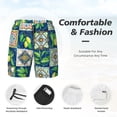 thumbnail image 3 of Lukts Lemon and Leaves Print Mens Swim Trunks Swim Shorts Quick Dry Bathing Suits for Men Beach Shorts Mesh Lining Swimming Trunks ,Bathing Suit-Large, 3 of 6