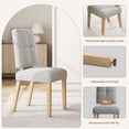 thumbnail image 6 of Patbrela Wooden Dining Chairs Set of 4, Linen Fabric & Cloud-Soft Cushion Dining Chairs, Sturdy Wood Legs & Reinforced Structure for Kitchen, Living Room, Restaurant, Easy Assembly, Gray, 6 of 7