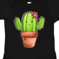 thumbnail image 4 of Inktastic Cute Cactus with Flower Hairpiece Boys or Girls Baby Bodysuit, 4 of 5