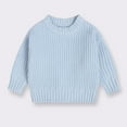 thumbnail image 4 of BOOMNY Toddler Baby Girl Boy Sweater Long Sleeve Solid Color Thick Knitted Sweater For Kids Thermal Fall Winter Knitwear, 4 of 4