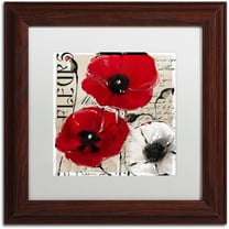 Trademark Fine Art "Rouge One" Canvas Art by Color Bakery White Matte, Wood Frame