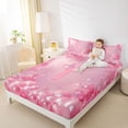 thumbnail image 4 of Feelyou Bowknot Initial T Bed Sheets, Glitter Diamond Stars King Sheets, 4-Piece, 4 of 7