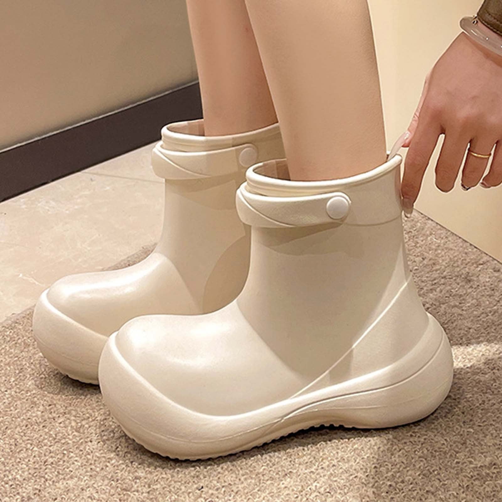 MuXiKeJi Clothes Girls Outdoor Rain Boots For Teenagers Comfortable Lightweight Ankle Casual Shoes All Seasons Wear