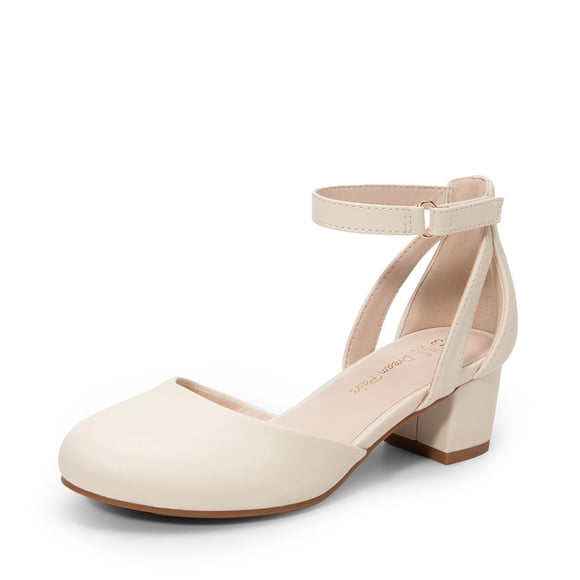 Zapatos de Vestir para Niña DREAM PAIRS Talla 13 Marfil con Correa al Tobillo