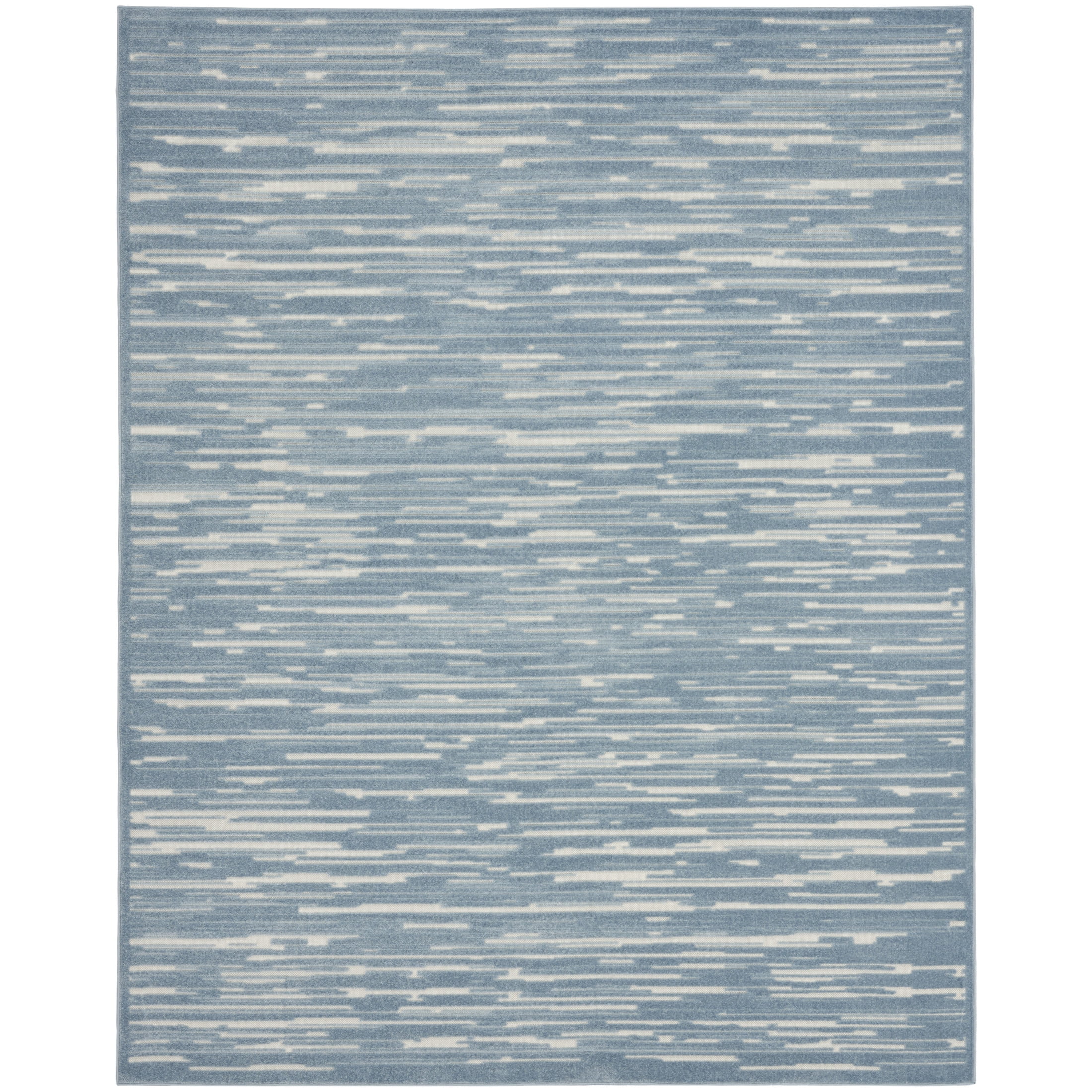 Nourison Care Free 7'10" x 9'10" Blue Modern Indoor Rug