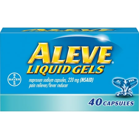 Aleve Liquid Gels w Naproxen Sodium, Pain Reliever/Fever Reducer, 220 mg, 40