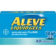Aleve Liquid Gels with Naproxen Sodium Pain Reliever/Fever Reducer, 220 mg, 40 Ct