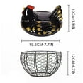 thumbnail image 6 of Egg Storage Basket under $5! Yannianjz Hen Shape Storage Basket, Ceramic Egg Basket for Kitchen Counter, Rustic Farmhouse Fruit Vegetable Bowl, Decorative Iron Wire Organizer for Home, 6 of 9