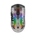 thumbnail image 1 of Indicador óptico Ratón XYH20 BT5.0 2.4G Ratón inalámbrico 3 modos 2.4G Inalámbrico BT5.0 y USB con cable RGB transparente Ratón mecánico para juegos para PC Computadora portátil con receptor USB Botón Irfora Indicador óptico, 1 of 7