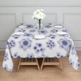 thumbnail image 3 of Pioneer Flower Floral Print Pattern Square Tablecloth, Waterproof Wipeable Spillproof Washable Table Cover for Home Kitchen Party Decor, 42"x42", 3 of 6