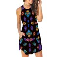 thumbnail image 2 of Babysbule Woman Summer Dresses Women's Sleeveless Loose Plain Dresses Casual Short Dress With Pockets Tie-Dye Rainbow Gradient Print Dress, 2 of 7