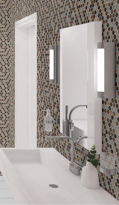 Polka 1" x 1" Penny Round Mosaic Tile