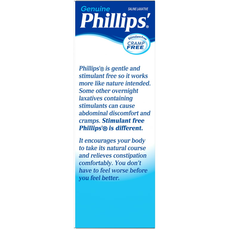  Phillips' Milk of Magnesia Liquid Laxative, Wild Cherry Flavor,  12 oz, Stimulant & Cramp Free Relief of Occasional Constipation, #1 Milk of  Magnesia Brand : Health & Household
