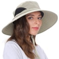 thumbnail image 3 of (2 pack) EINSKEY Sun Hat for Men Women,Boonie Hat Fishing Hiking Safari Beach,Waterproof Wide Brim Bucket Hat Beige, 3 of 11