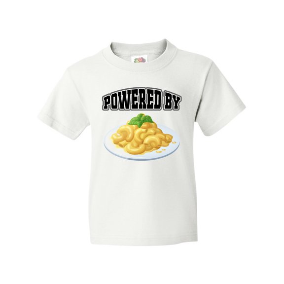 Inktastic Powered by Macaroni and Cheese Youth T-Shirt