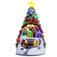 thumbnail image 1 of CM-TOP | Árbol de Navidad Artificial | Adorno Escritorio la Tienda | Mini árbol Navidad | Caja De Música Navideña | con USB y batería, Doble Fuente de alimentación | Luces RGB, 1 of 4