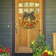 thumbnail image 2 of 16" Sunflower Maple Leaf Wreath Autumn Thanksgiving Door Hanging for Festivals, 2 of 6