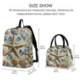 thumbnail image 2 of ALAZA Backpack Set Starfish Conch Elementary School Bags Student BookBag with Lunch Bag, 2 of 6