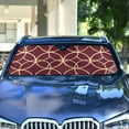 thumbnail image 4 of Yayeee Car Windshield Sun Shade Universal Fit Front Visor Protector, Red Circles, 4 of 8
