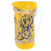 GlassOfVenice Murano Glass Modern Art Carafe - Yellow