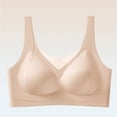 thumbnail image 2 of Women's Pullover Fixed Cup Bra, Full Coverage Wire Free Underwear with Wide Straps, Back Smoothing Light Support Bra | VerBelle,Khaki S, 2 of 6