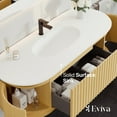 thumbnail image 5 of Eviva Haven 55"W x 22"D Oak Wall-mounted Bathroom Vanity with White Solid Surface Integrated Sink Top, 5 of 7