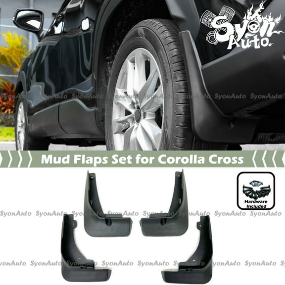 FITS 2022 TOYOTA COROLLA CROSS DIRECT FIT OE STYLE MUD FLAPS SPLASH GUARDS SET