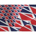 thumbnail image 4 of Ambesonne Americana Quilted Bedspread Set 3 Pcs, Half Triangles, King Size, Red Dark Blue and White, 4 of 5