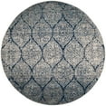 thumbnail image 5 of SAFAVIEH Madison Leighton Geometric Area Rug, Navy/Silver, 5' x 5' Round, 5 of 8