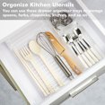thumbnail image 4 of 23 PCS Clear Plastic Drawer Organizers Set, CHEFSTORY 4-Size Versatile Bathroom and Vanity Trays, 4 of 7