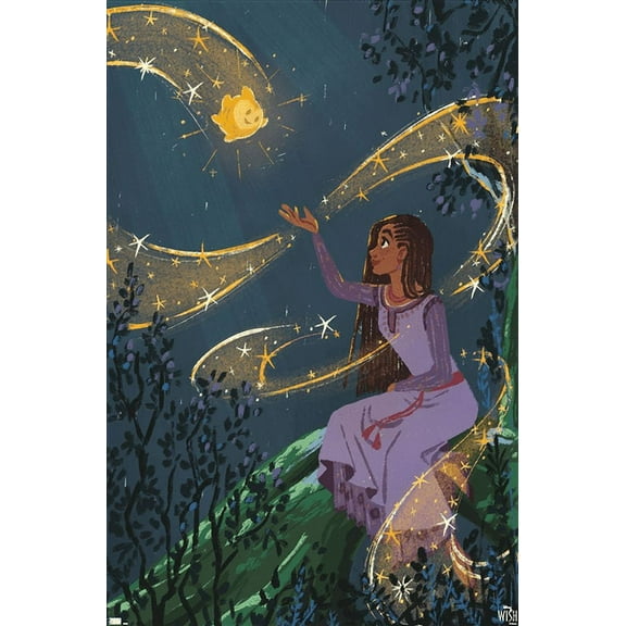 Disney Wish - Collage Poster 2 (Asha & Star) Wall Poster, 22.375" x 34"
