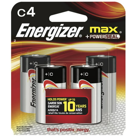 Energizer MAX Alkaline, C Batteries, 4 Pack