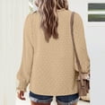 thumbnail image 7 of Women Boho Long Sleeve Shirts Dressy Casual V-Neck Fall Fashion Tops Dot Flowy Blouses, 7 of 7