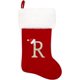 thumbnail image 1 of Medias navideñas YZhouD de 20 pulgadas con monograma de terciopelo rojo y puños de felpa blanca súper suaves, bordadas, clásicas y personalizadas, para decorar las fiestas familiares (letra M), 1 of 8
