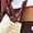 Brown, variant on Women's Polka Dot High Waist Light-Weight Gathered Hem Casual Flowy A Line Midi Skirt Brown S