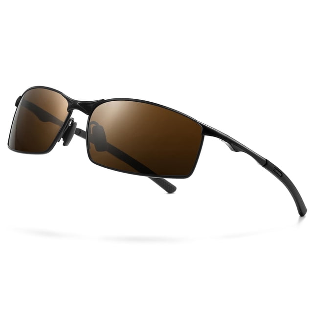 Gafas de Sol Polarizadas SUNGAIT para Hombre con Montura Metálica Rectangular
