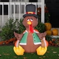 thumbnail image 2 of Airblown Happy Turkey Inflatable, 4 ft. tall., 2 of 2