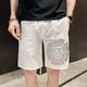 thumbnail image 5 of Pantalones cortos con estampado gráfico para hombre, pantalones cortos de anime para hombre, negros, de secado rápido, informales, elegantes, estilo Y2k, ropa de calle de verano de los años 90, pantal, 5 of 5