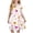 E029-Multicolor, variant on Girls Summer Floral Puff Sleeve Dress Round Neck Ruffled Hem Soft Casual Sleep Home Sundress for 4-15 Years